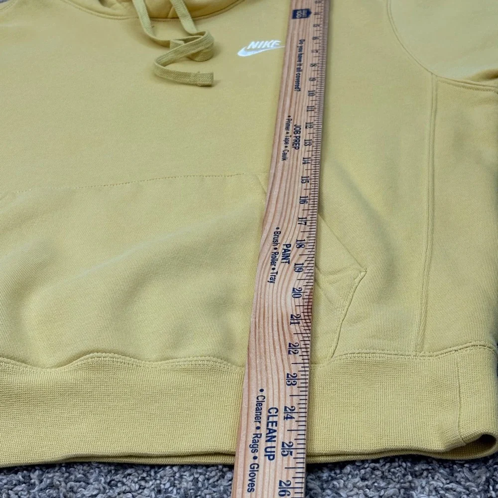 Nike Hoodie Mens Mustard Yellow Pullover Sweatshirt Logo Embroidered‎ Casual